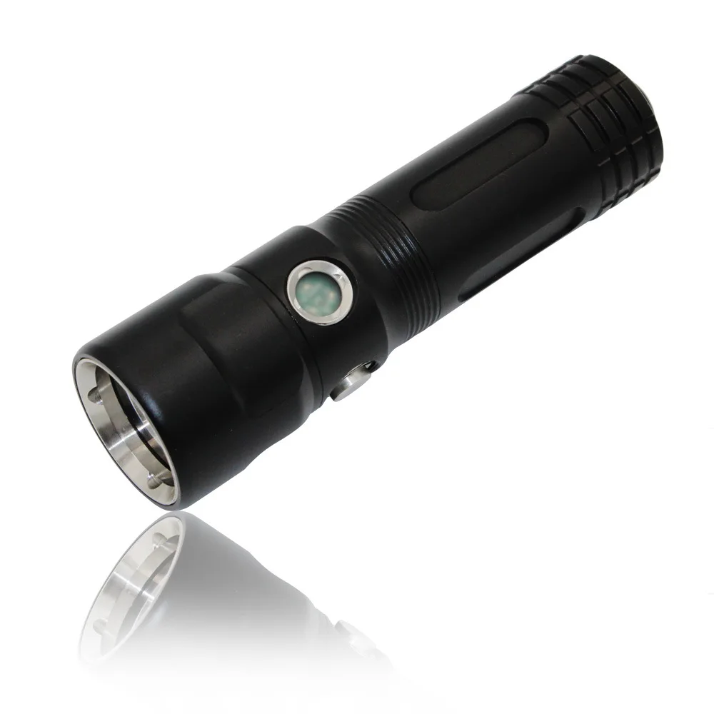 

KC fire DL0106 1*V6 LED diving torch power display 1000LM 18650 or 26650 battery waterproof magnetic switch LED flashlight