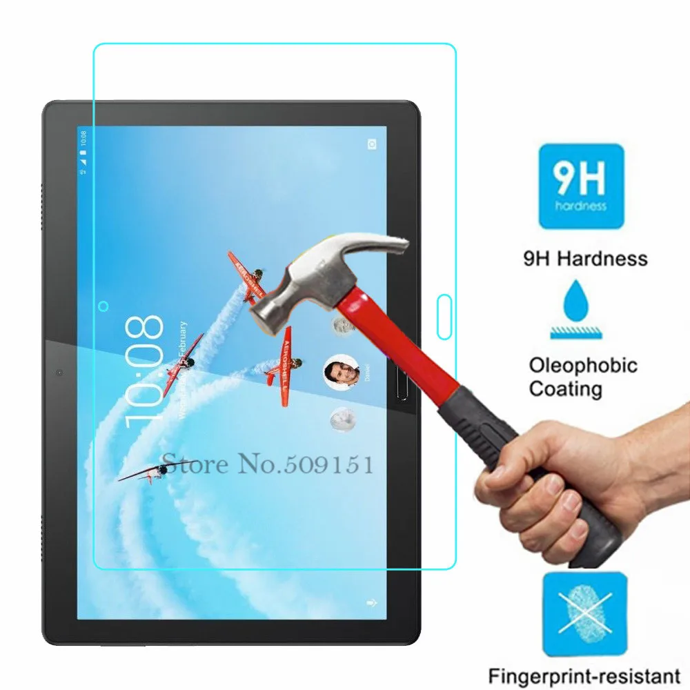 

2PCS 9H Explosion-proof Tempered Glass Protective Screen Protector Film For Lenovo Tab P10 TB-X705L/F M10 X605F/N E10 10.1 inch