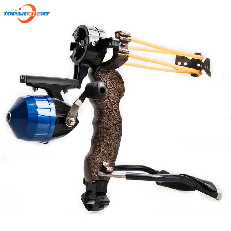 

Archery Hunting Bow Fishing Slingshot Catapult with Bracket Arrow Rest Brush Functional Clamp Shooting Sling Shot