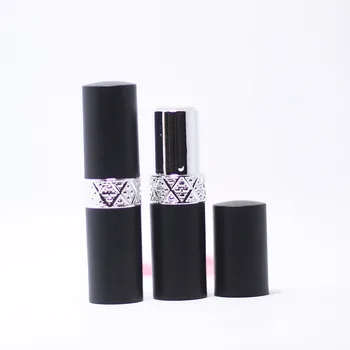 

12.1MM Black round Empty Lipstick Tubes Refillable DIY Lip Gloss Lip Balm Bottle F229