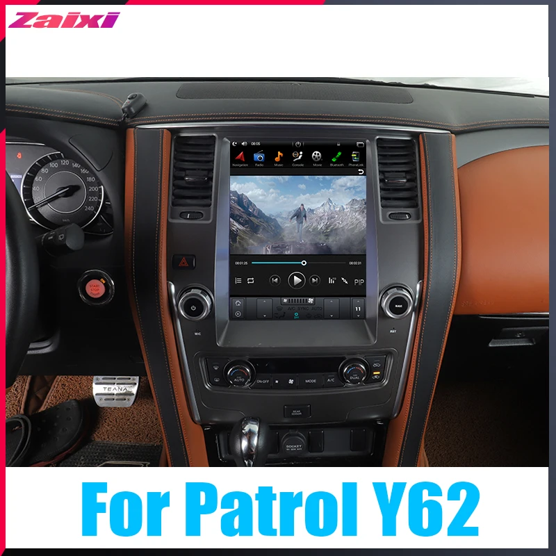 Clearance ZaiXi Android Car Multimedia GPS For Nissan Patrol Y62 2010~2019 Radio vertical screen tesla screen Radio Video USB DAB+ 3