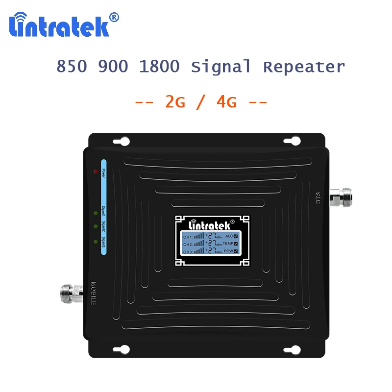 850/900/1800 mhz Repetidor 2G/4G المحمول الخلوية إشارة معززة 2G مكرر CDMA 850/DCS 1800 + 900 Repetidor مع شاشة الكريستال السائل 40