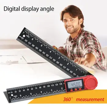 

200mm Digital Protractor Ruler Inclinometer Goniometer Level Measuring Tool Electronic Angle Gauge Stainless Steel Angle Ruler