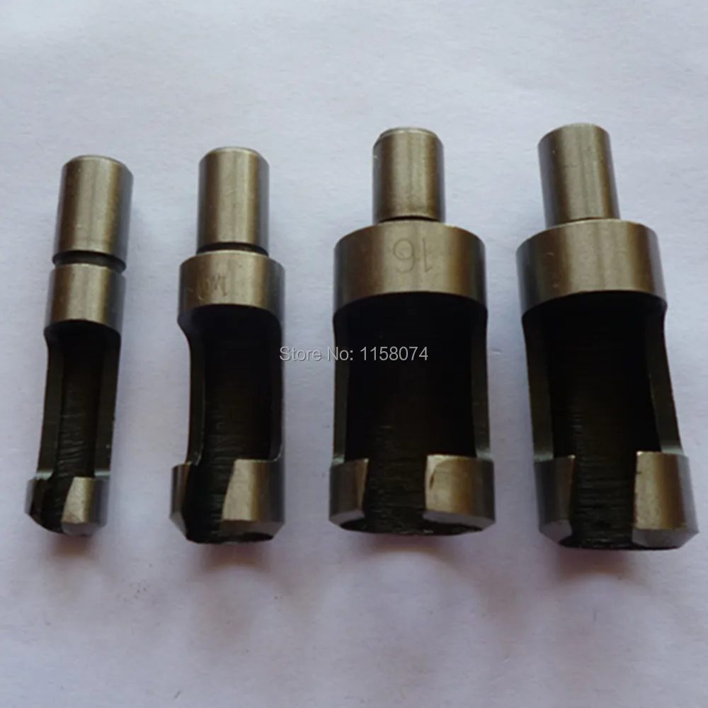 Woodworking Tenon Plug Cutters 6mm 10mm 13mm 16mm Round Shank Wood Plug Hole Cutter Drill Bit Set Power Tools Carbon Steel