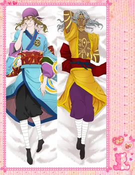 

Anime Cartoon Mononoke Double Bolster Hugging Pillow Case Pillow Cover Pillowcase Peach Skin 2 Way No.65011