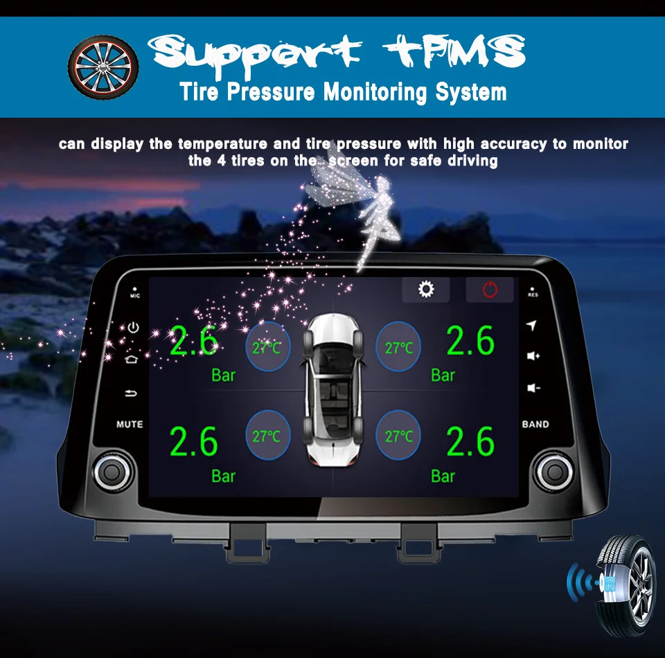 Top Auto Octa Core 4G+64G android 9.0 car Gps dvd for Hyundai Kona 2017 2018 Auto car radio video player gps navigation in dash 17