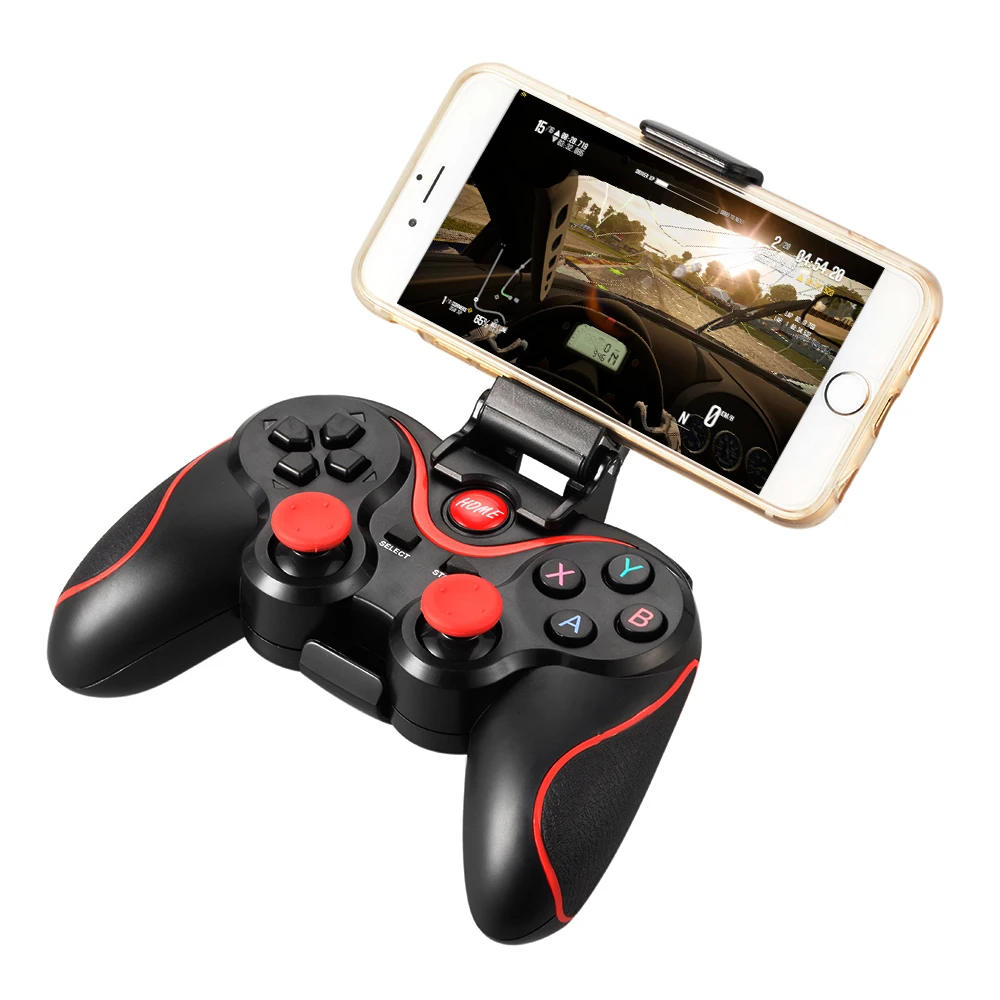 Беспроводная Связь Bluetooth Gamepad Регулятор Игры + Кронштейн для Android Смартфон