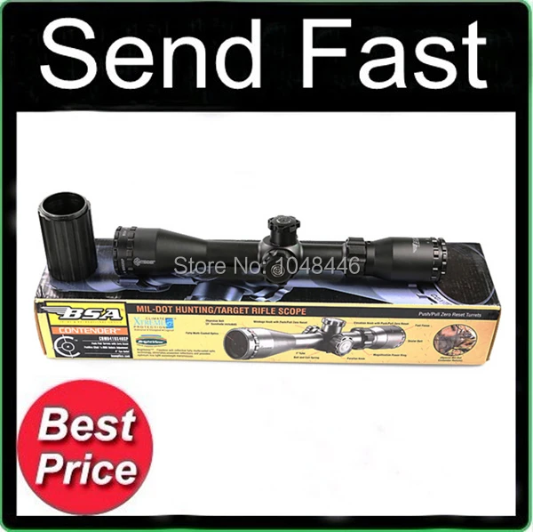 Cheap 100% Original Professional Powerful BSA contenoer 4-16X40RGBGE seismic optical sight Rifle Scope with Free Mounts 20mm or 11mm