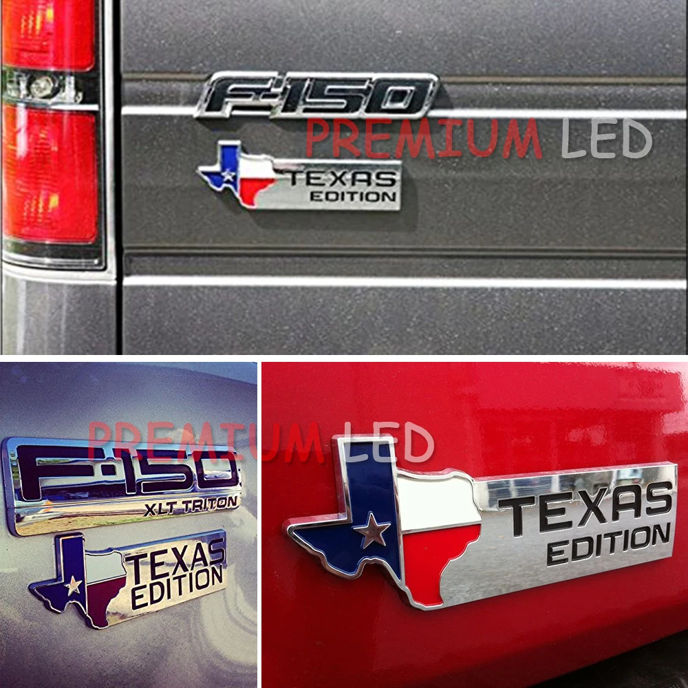 80 TEXAS FLAG EDITION EMBLEMS CHEVY FORD DODGE TRUCK UNIVERSAL SELF ADHESIVE