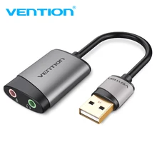 Vention USB Sound Card External 3.5mm USB Adapter USB to Microphone Speaker Audio Interface for Computer Audio Card Sound Card waveblaster module midi interface board sound card wavetable