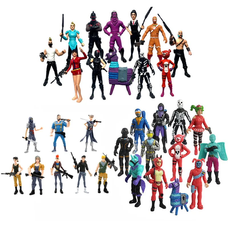 

8-12cm fortress 2Battle Royale Action Figure for Children Leader Horse Raven dark voyager Fort Figure Toys Gifts Acrylic Night
