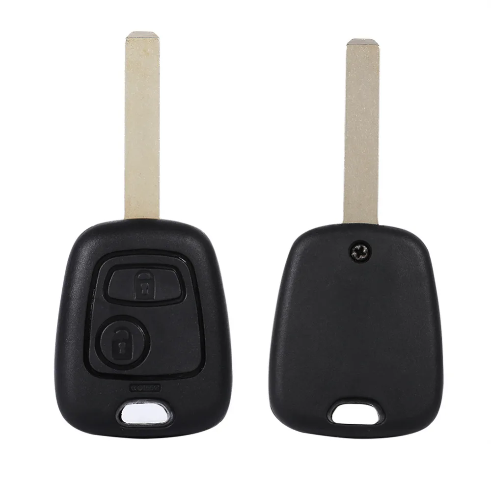 

2 Buttons Uncut Blank Blade Remote Car Key Fob Shell Case For Peugeot 107 207 307 407