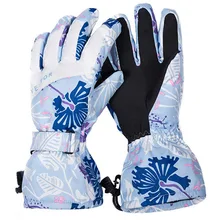 Женские детские лыжные перчатки, перчатки для сноуборда, Зимние перчатки для катания на лыжах, перчатки для велоспорта, водонепроницаемые снежные рукавицы