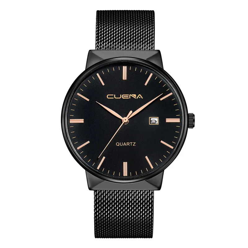 

Luxury Ultra Thin Clock Male Steel Strap Date Quartz Watch Men's Analog Wrist Watches Male Hour Relogio Masculino best gift