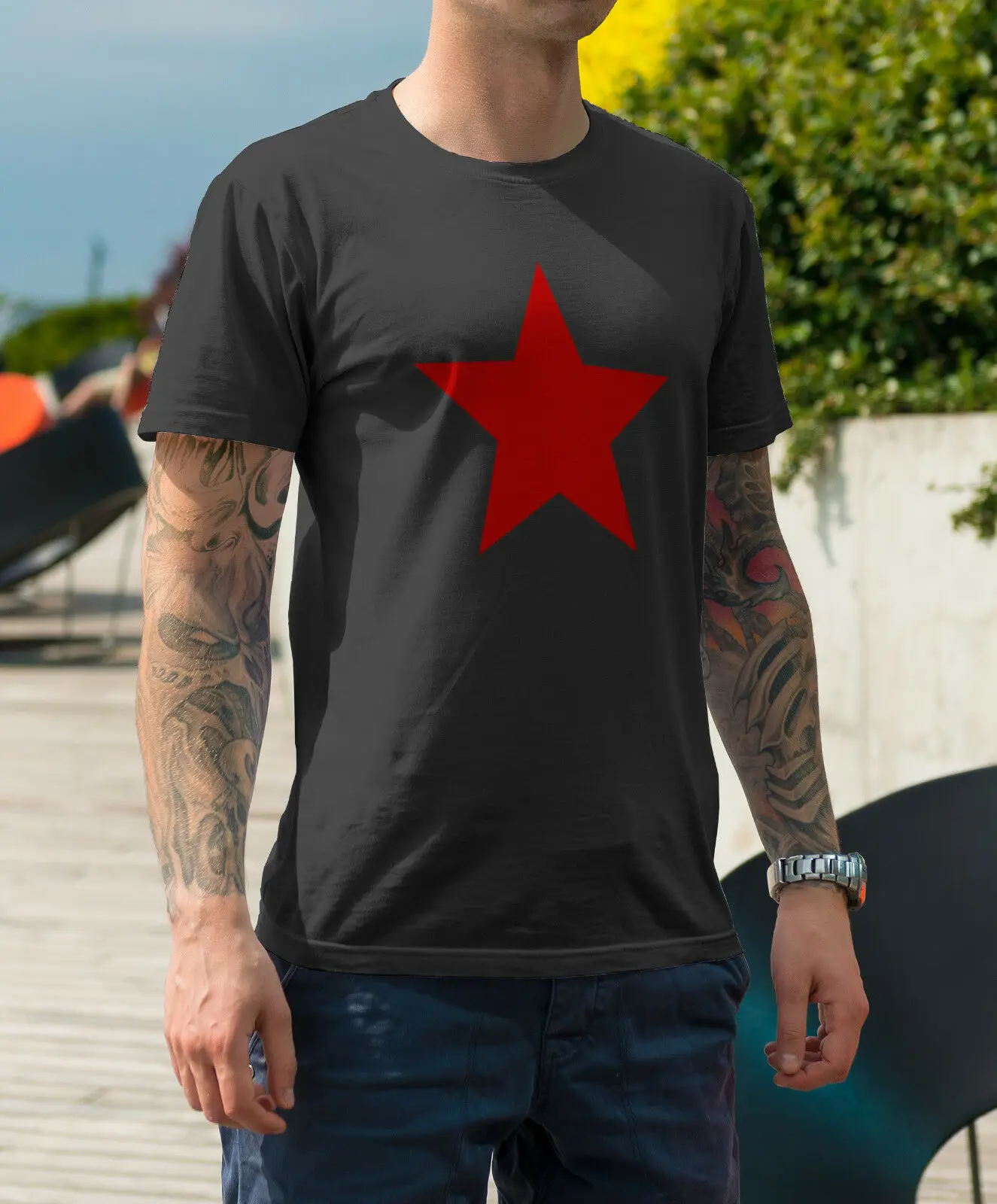 Communist Soviet CCCP Red star T shirt M-XXL USSR Green 