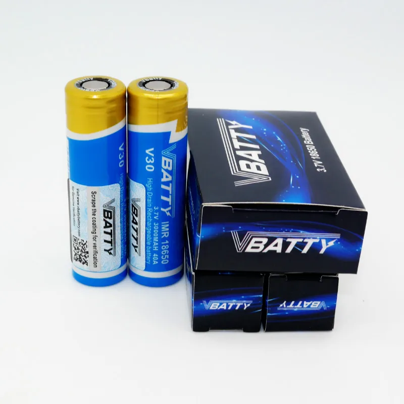 Vbatty IMR 18650 3000mah 40A V30 3,7 V батарея высокого стока перезаряжаемая IMR батарея PK LG HG2 18650 3000mah 20A 3,7 V батарея(1 шт