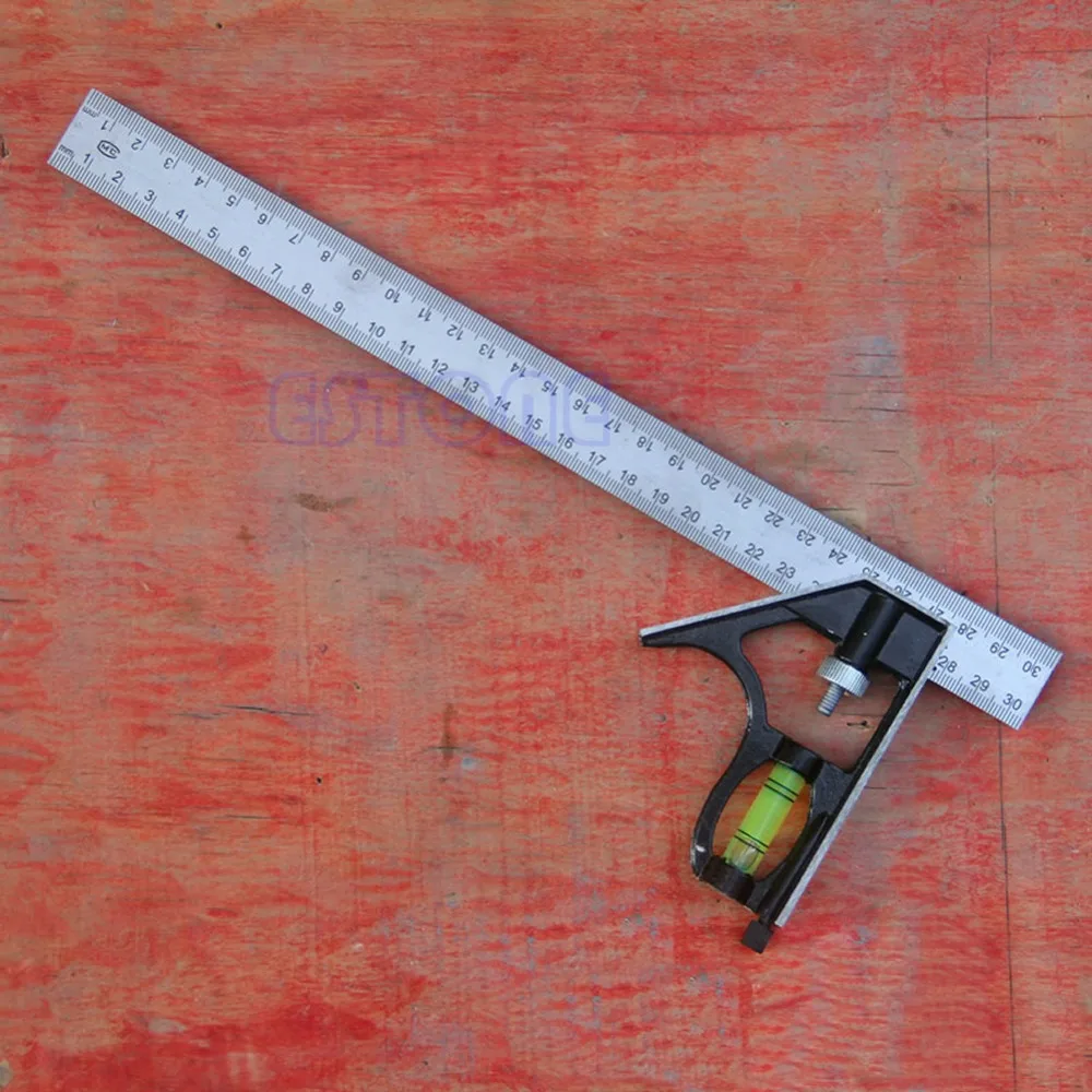 

Adjustable Sliding Combination Square Ruler Level Measuring Tool 300mm (12")