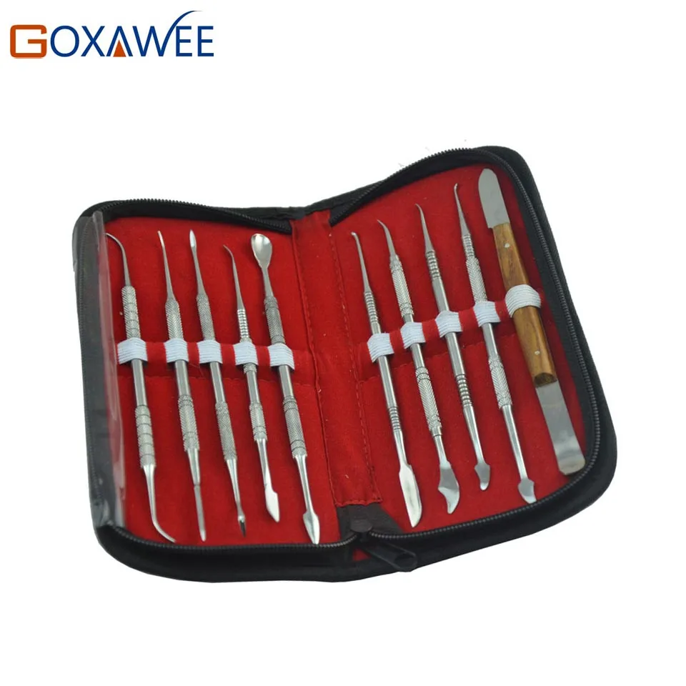 

High Quality 10pcs/set Dental Lab Equipment Wax Carving Knife Tools Set Surgical Dentist Sculpture Knife Instruments Tool Kit