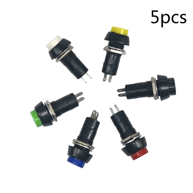 Interrupteur Poussoir 12V, 5Pcs Bouton Poussoir Interrupteur