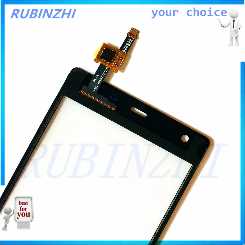 RUBINZHI мобильный телефон сенсорный экран панель для Micromax Q462 Сенсорное Переднее стекло сенсорный экран сенсор Замена объектива Запчасти+ лента