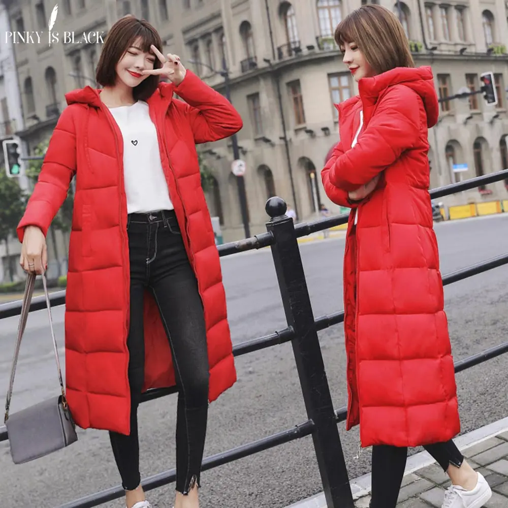 PinkyIsblack Winter Jacket Women Coat 2018 Cotton Padded Jacket Long Hooded Thicken Female Parkas Plus Size 6XL chaqueta mujer