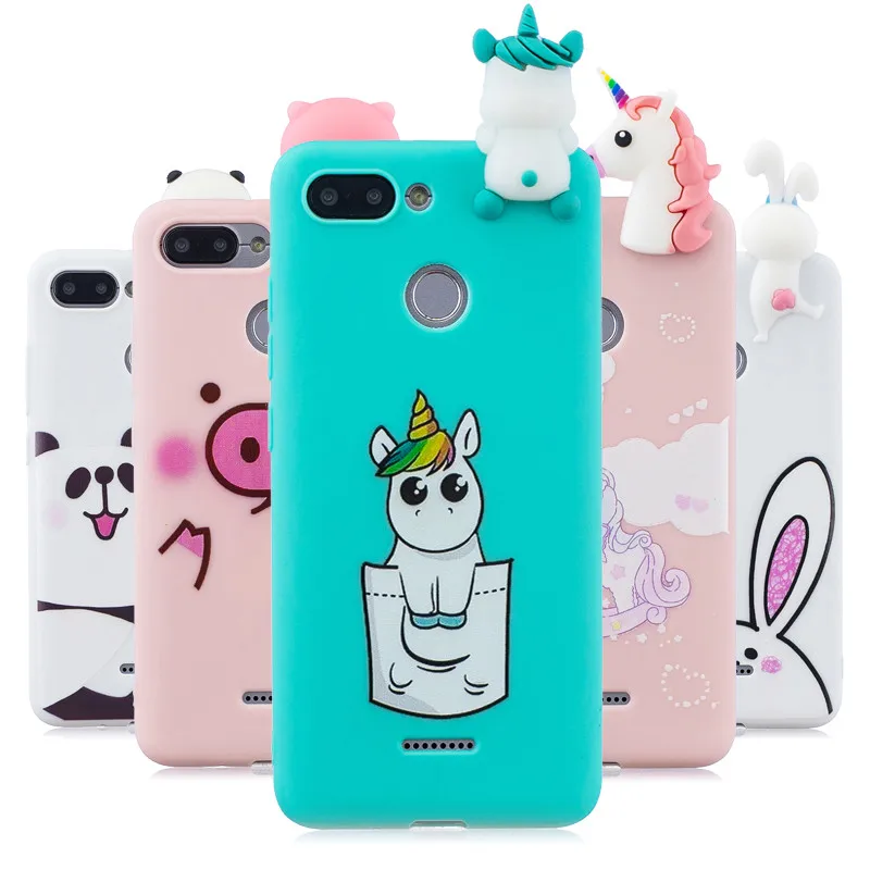 Силиконовый чехол для Redmi 6 xiaomi чехлы 6A A с объемным мультяшным рисунком кукла