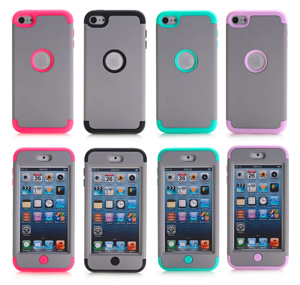 

Marble Wooden Pattern case For iPod touch 5 touch 6 Armor Case Shockproof Triple Layer Heavy Duty Hybrid Rubber Armor Hard Case