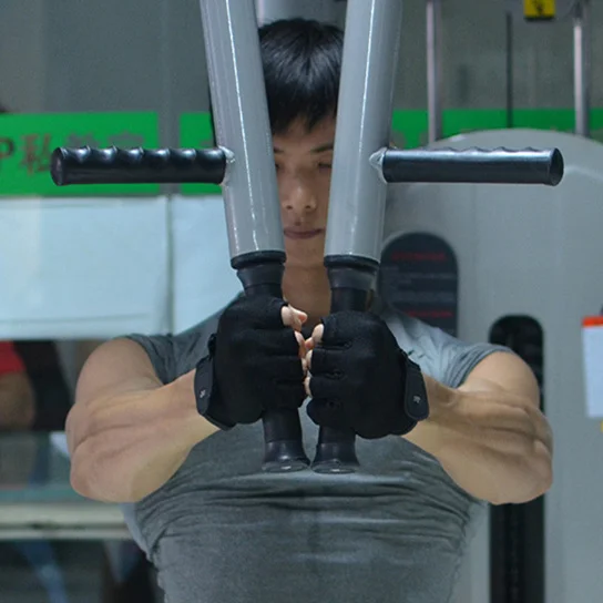 الرجال اللياقة البدنية قفازات رفع الاثقال قفازات جلدية ممارسة معدات كمال الأجسام الرياضية قفازات نصف الاصبع شحن مجاني