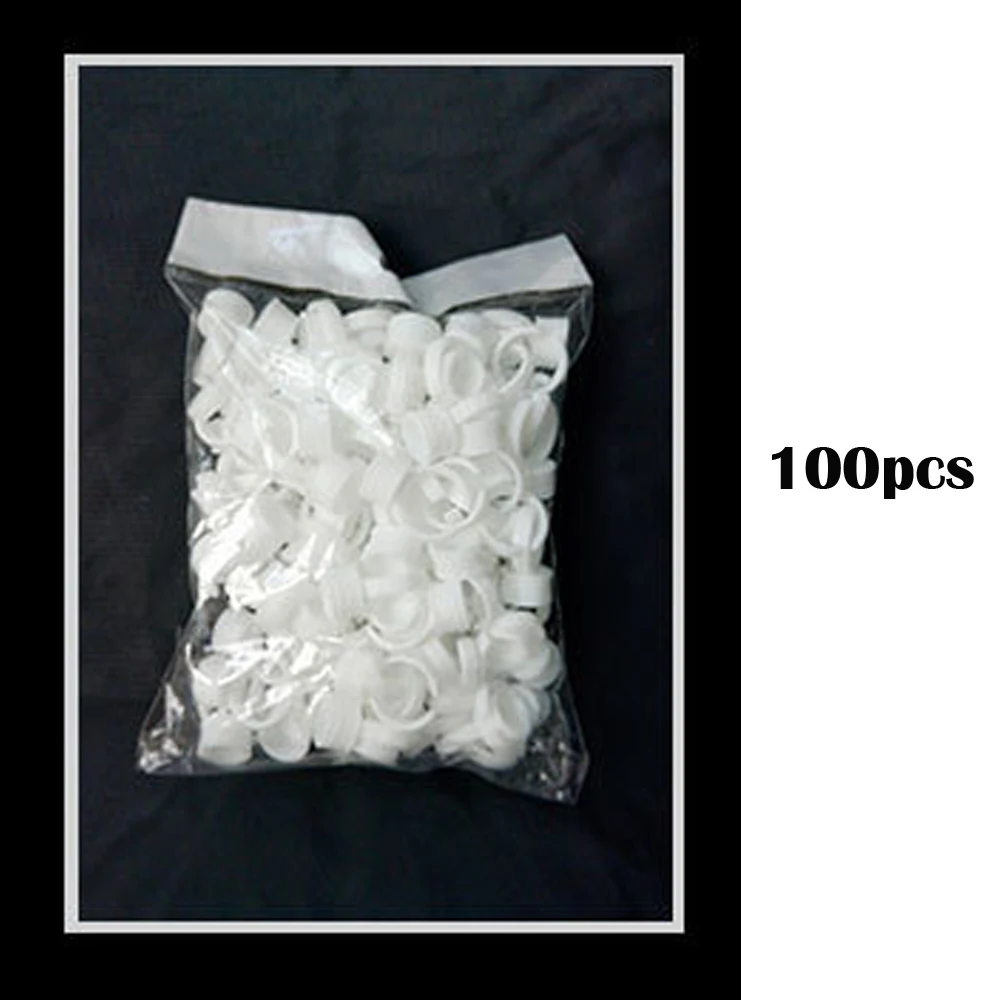 

100pcs ring finger tattoo Ink Cup For Permanent Make up Microblading Pigment Holder Disposable Ink Cup Tattoo Accessories