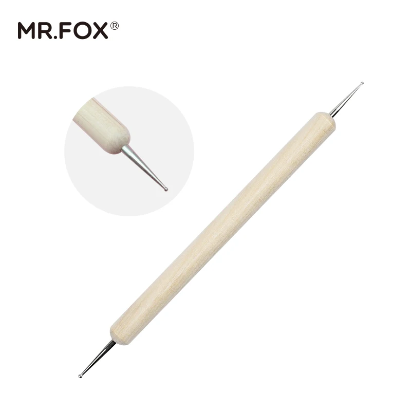 

nail art tools dotting tool puntos negros nail art pen point noir rhinestone picker wood steel nail art tools MR FOX
