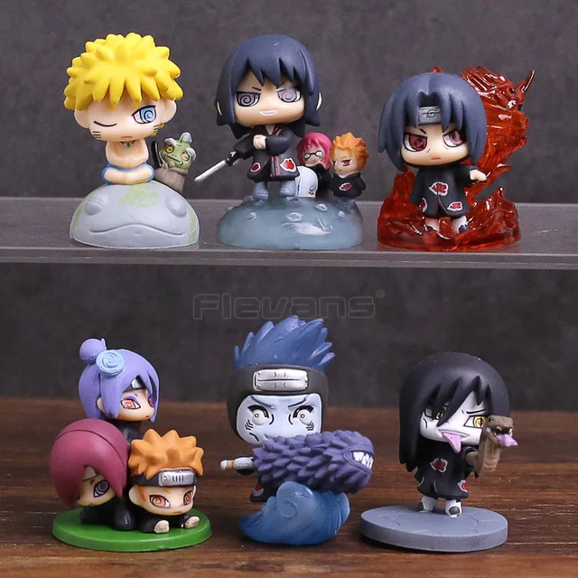 6pcs Set Naruto Shippuden Naruto Sasuke Itachi Akatsuki Konan Pain Kisame Orochimaru Mini Cute Pvc 6pcs Set Naruto Shippuden Naruto Sasuke Itachi Akatsuki Konan Pain Kisame Orochimaru Mini Cute Pvc
