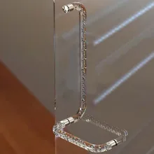 425mm 225mm modern fashion clear air bubble shower door handles stainless steel acrylic bathroom glass door handles pulls