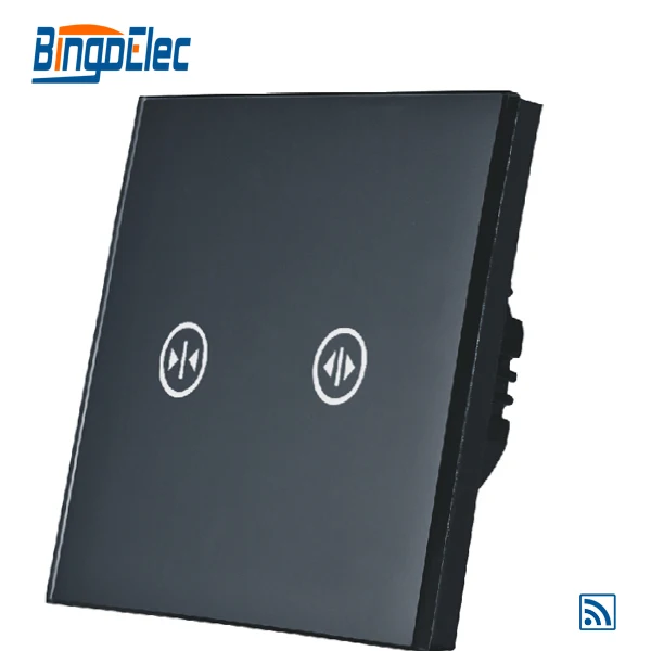 wireless remote roller shutter switchcurtain switchblack glass blind switchAC110-250V wireless remote roller shutter switchcurtain switchblack glass blind switchAC110-250V