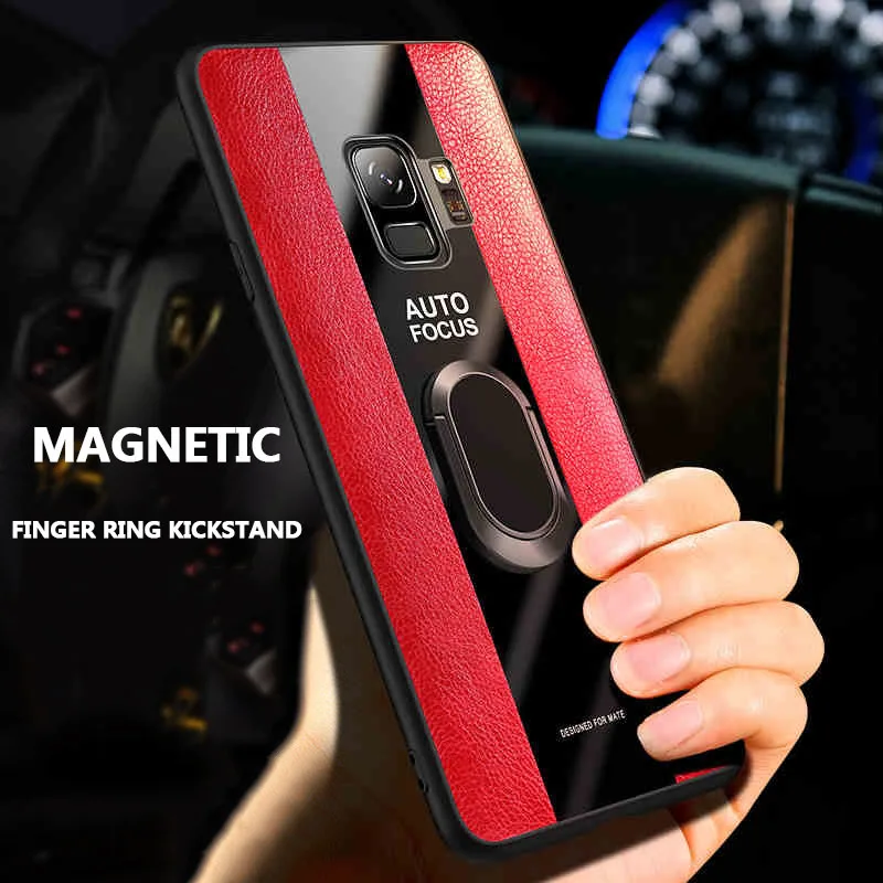 

Magnetic Kickstand Case For Samsung S8 S9 S10 Plus S10e Note 9 8 Cover For iPhone XS Max XR X 10 8 7 6 6S Plus Shockproof Cases