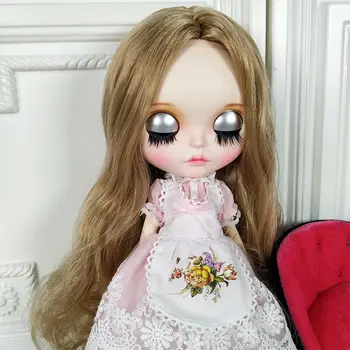 

New Arrival 1/6 Black Hair Blyth Doll With Clothes White Skin Joint Body Hot sale Educational DIY Children Toy Brinquedos