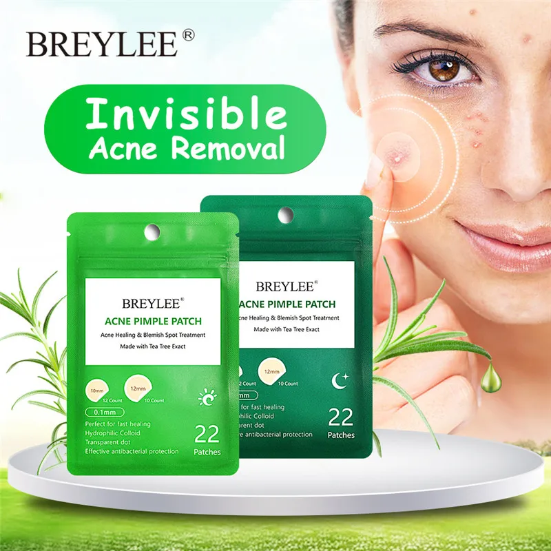 

BREYLEE Acne Remover Patch Anti Acne Blackhead Pimple Blemish Treatment Sticker Skin Care Mask Facial Tools 22 Patches