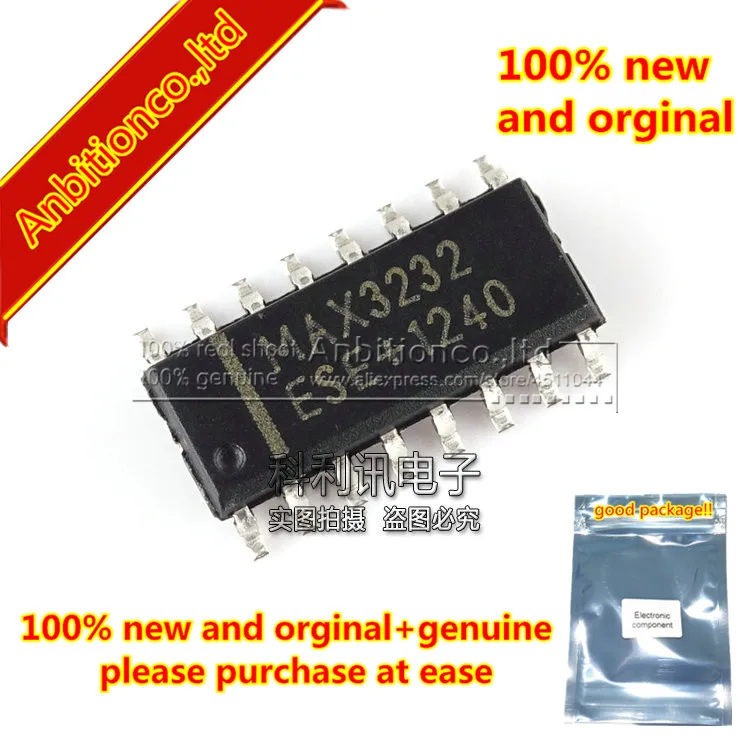 

5 шт. 100% новые и оригинальные MAX3232ESE MAX3232 SOP16 3,0 V до 5,5 V, низкая мощность, до 1 Мбит/с, настоящие RS-232 трансиверы в наличии