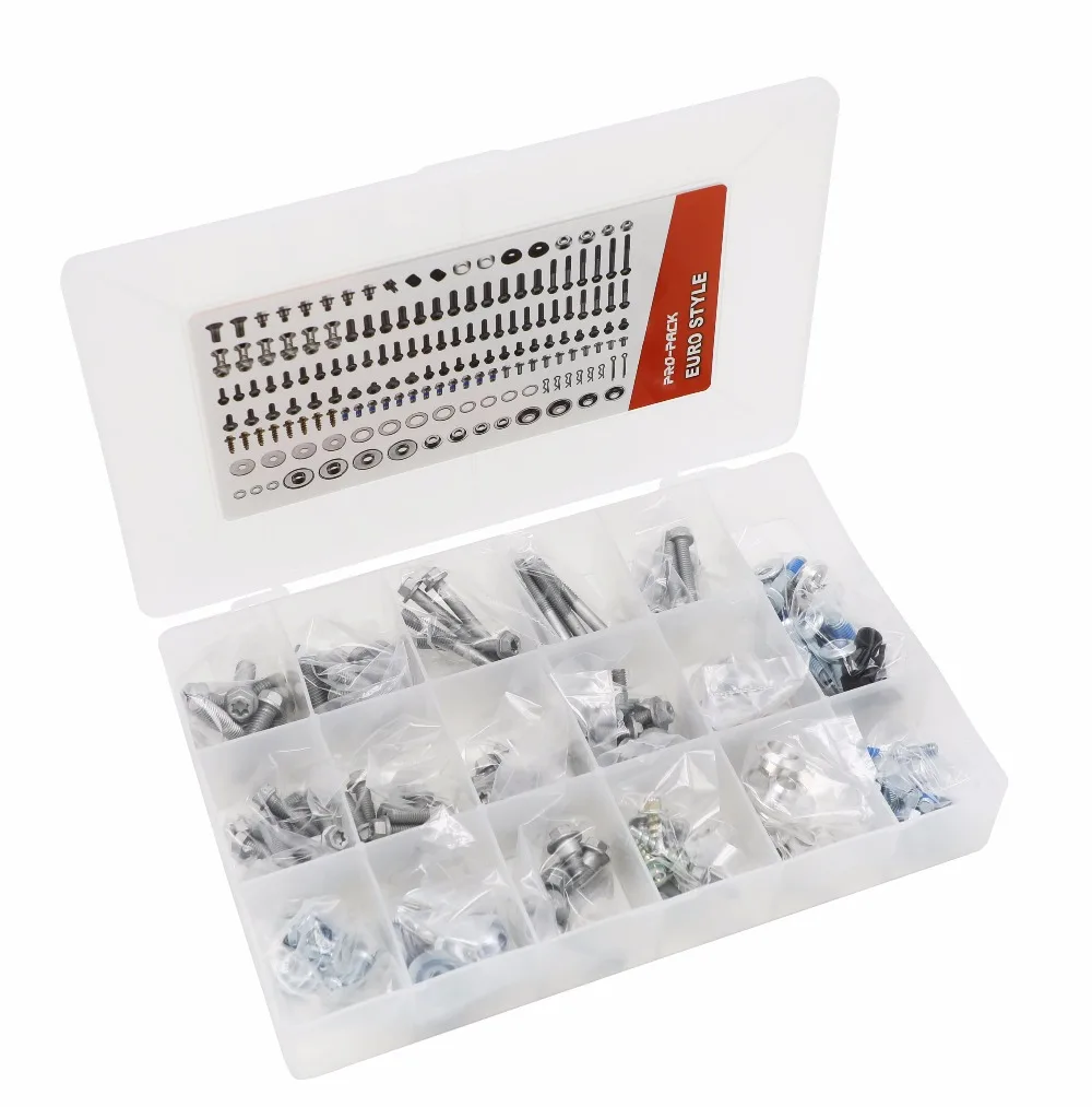 

160PCS Hardware Factory Euro Style Complete Fit Full Size Bolt Screw Pro Pack Kit for KTM Husaberg SX SX-F EXC EXC-F Dirt Bike