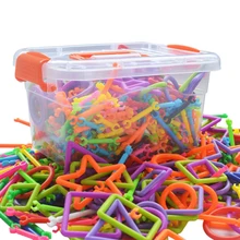 Сделай сам, вставляемые блоки, 500 шт, головоломка для раннего образования, трубчатые вставляемые блоки, воображение, чтобы создать Подарки для ребенка