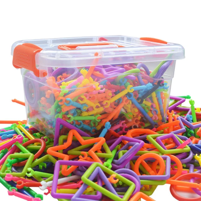 DIY Spell Inserting Blocks 500PCS Early Education Puzzle Tubular Spell Inserting Blocks Imagination To Create Gifts For Child 1