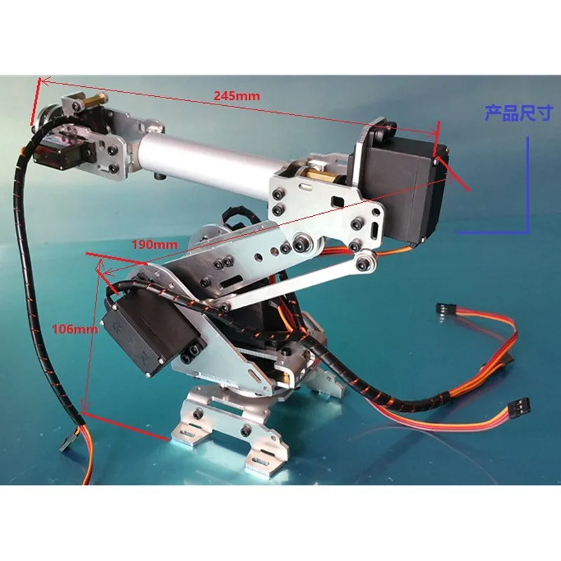 6 DOF CNC алюминиевая Роботизированная рама руки ABB промышленная модель робота 6-asix рука робота MG996R MG90S