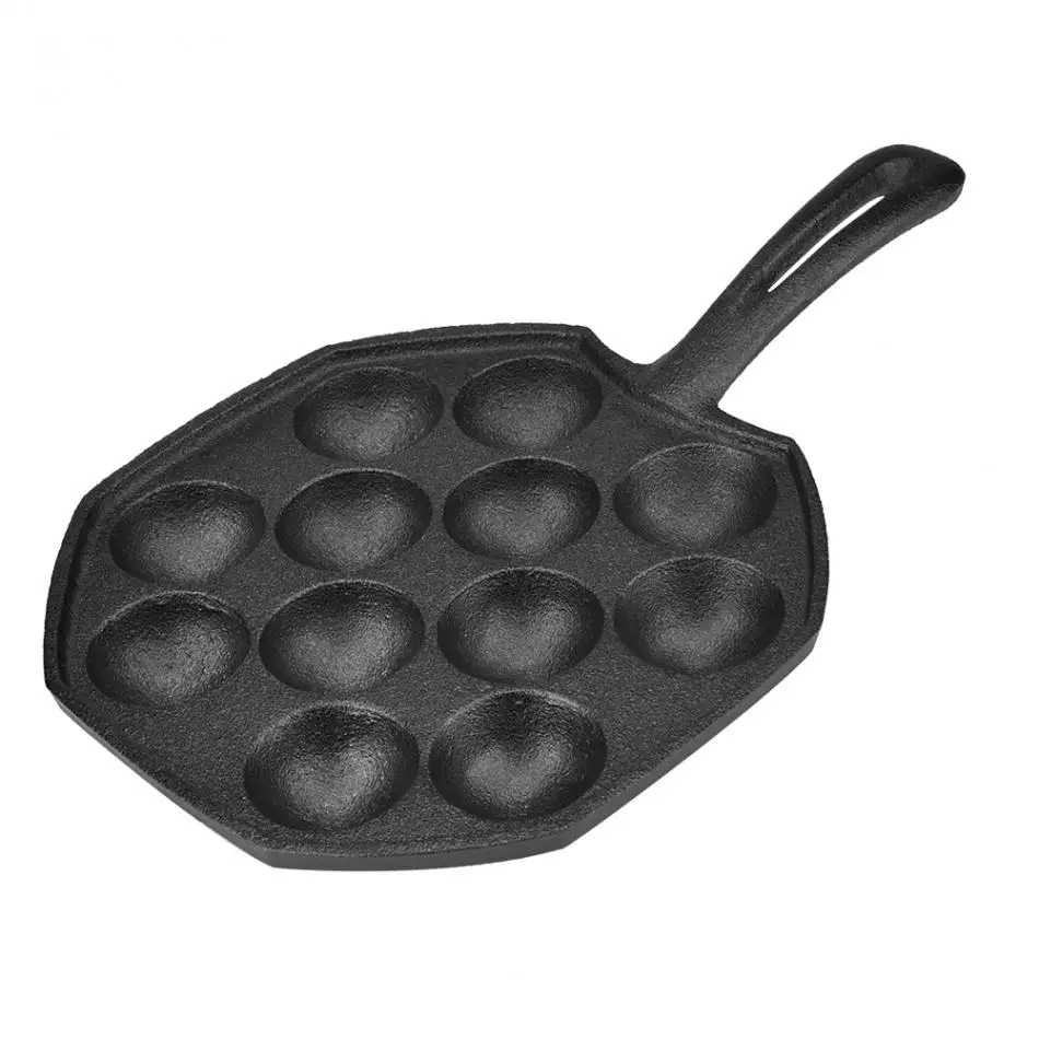 12 полостей чугуна Takoyaki сковорода для гриля осьминог мяч/блинница для выпечки форма для выпечки Takoyaki сковорода