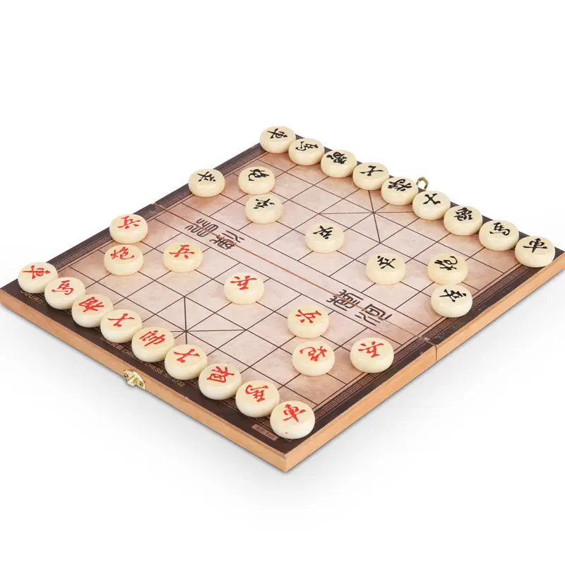 

1 Set Wooden Chinese Chess Set Magnetic Foldable Board Game 28*28*2 cm XiangQi Chess Game