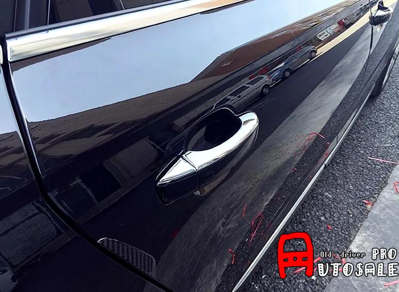 Для Audi A6 C7 2012 2013 2014 2015 ABS или нержавеющая Глянцевая внешняя хромированная крышка