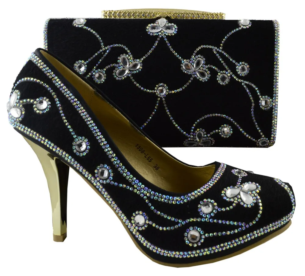 Women Shoes African Matching Shoe And Bag Set For Party In