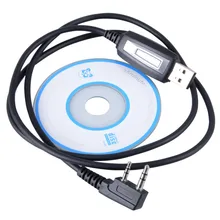 USB Кабель для программирования+ CD FHRG для Baofeng UV-3R+ UV-5R 5RA Kenwood TK-240 250 2-контактный Динамик/подключения микрофона линии передачи данных