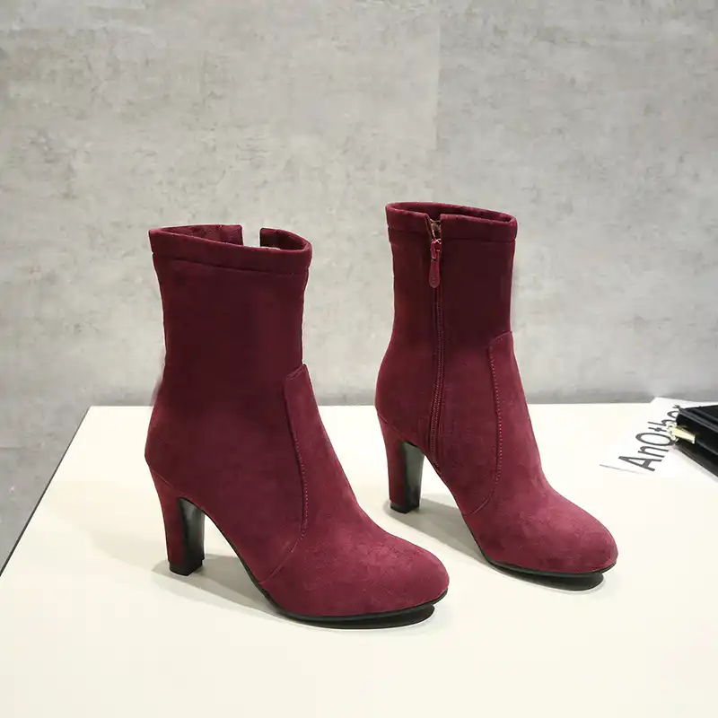 burgundy slouch boots