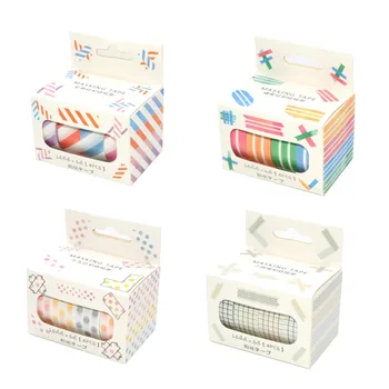 

4 Pcs Washi Tape Set Masking Tape Stickers Scrapbooking Washitape Grid Vintage Dot Papelaria Criativa Ruban Adhesif Decoratif