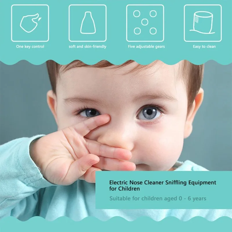 Детские устройство для прочистки носа у новорождённых гигиенические Назальный аспиратор, мульти-функциональное электрическое безопасный 5-Регулировка скорости Пластик для новорожденных и малышей