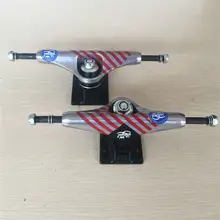 Double Rocker Men Skateboard Parts Truck Aluminum ROYAL 5.25″ Red Stripes Pattern Professional Skateboarding Trucks